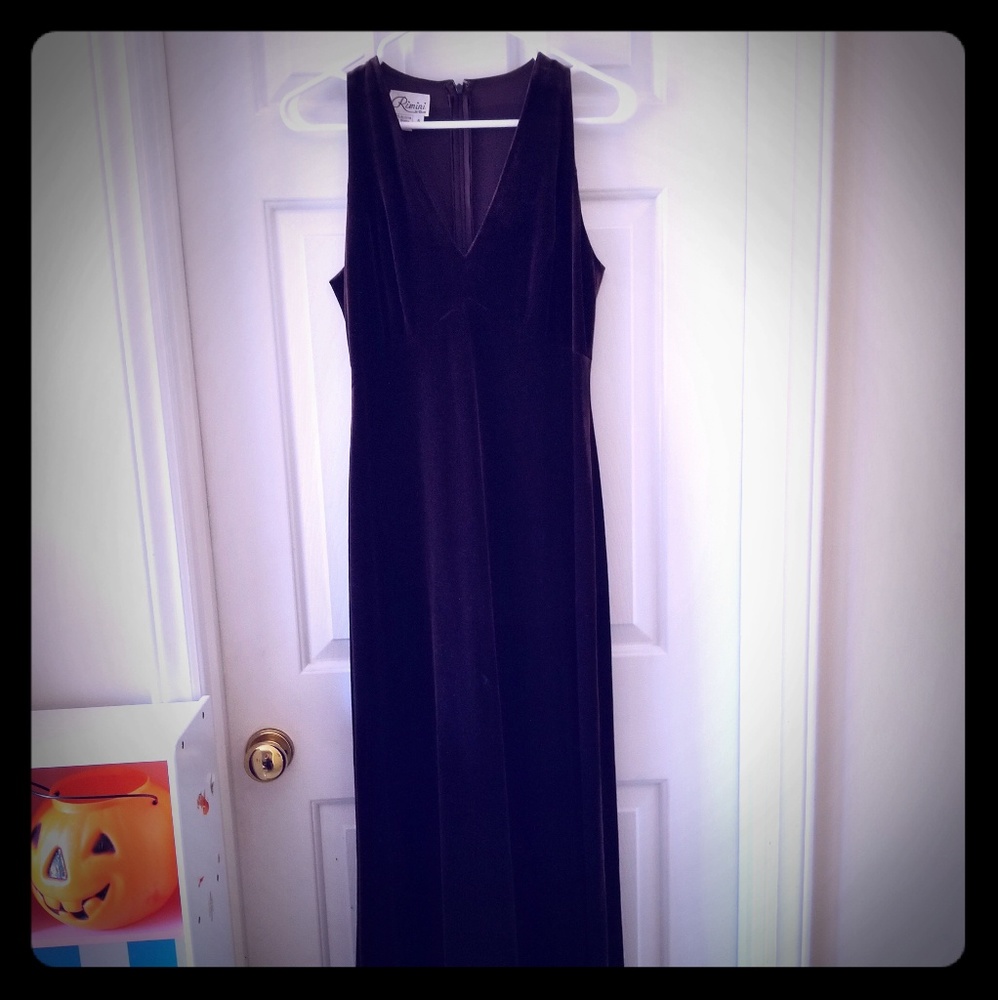 Brown Velour Dress